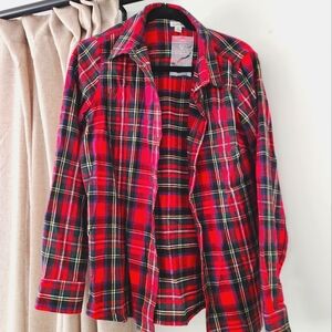 LL Bean Red Cozy Flannel
